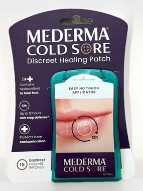 Mederma Cold Sore Discreet Healing Patch - Teal & Purple Packaging
